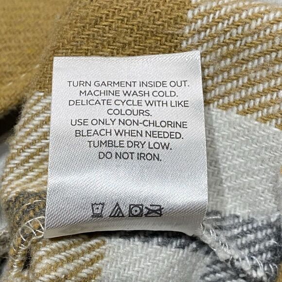 Member’s Mark Plaid Shacket Button Front Thick Flannel Women’s XXL Camel Brown - Picture 8 of 9